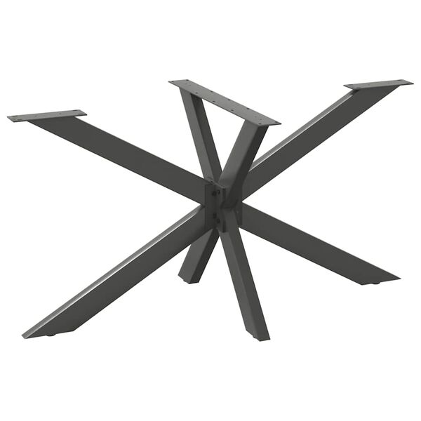 vidaXL Dining Table Leg Spider Shape Anthracite 150x78x(72-73) cm Steel