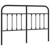 vidaXL Metal Replace Headboard Black 140 cm
