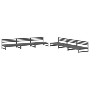 vidaXL 6 Piece Garden Lounge Set Grey Solid Wood Pine