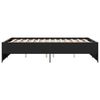 vidaXL Bed Frame without Mattress Black 140x190 cm