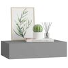 vidaXL Wall-mounted Drawer Shelf Grey 40x23.5x10cm MDF