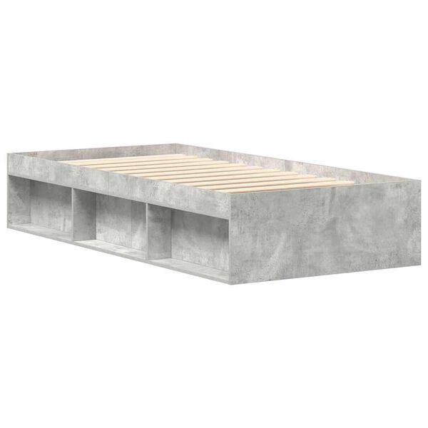 vidaXL Bed Frame without Mattress Concrete Grey 90x200 cm