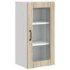 vidaXL Wall Glass Cabinet PORTO Sonoma Oak 40 x 31 x 80 cm