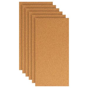 vidaXL Cork Sheet 6 pcs 100 x 50 x 1 cm Cork Brown