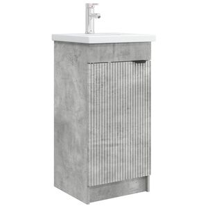 vidaXL Bathroom Vanity with Sink Concrete Grey 42 x 40 x 84.5 cm