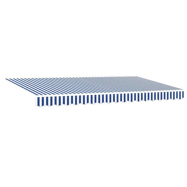vidaXL Retractable Awning Blue and White 350 x 200 cm