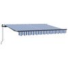 vidaXL Retractable Awning Manual Blue 300 x 200 cm Fabric