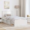 vidaXL Bed Frame with Headboard White 100 x 200 cm Engineered wood