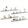 vidaXL Wall Shelves 4 pcs Concrete Grey 100x9x3 cm