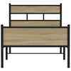 vidaXL Bed Frame without Mattress Sonoma Oak 100x190 cm Engineered Wood
