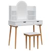 vidaXL Dressing Table Set FAUSKE 5 pcs White 100 x 50 x 143 cm
