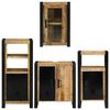 vidaXL Bathroom Furniture Set with Door 4 pcs Brown Solid Mango Wood