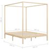 vidaXL Canopy Bed Frame without Mattress Solid Pine Wood 180x200 cm Super King