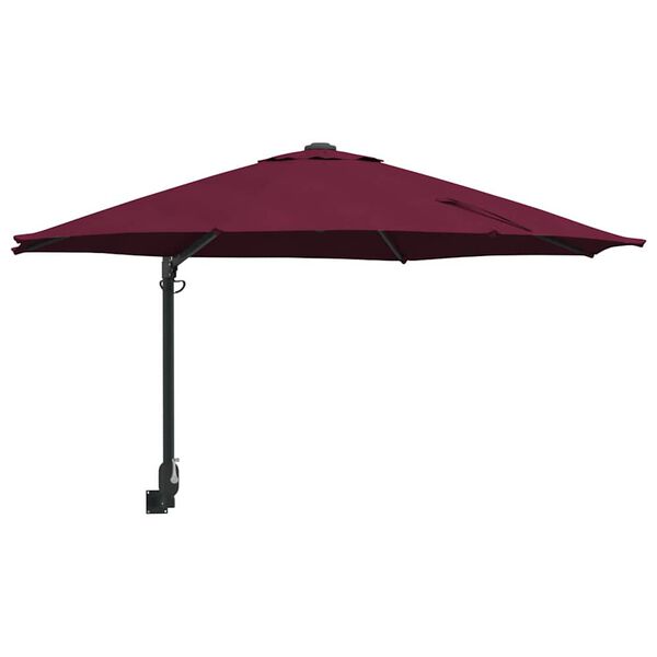 vidaXL Garden Parasol Red and Black 248 x 248 x 148 cm