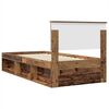 vidaXL Bed Frame with Headboard Old Wood 90 x 200 cm Engineered wood