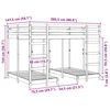 vidaXL Triple Bunk Bed Frame Brown 140 x 200 cm Solid Pine Wood