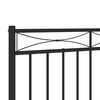 vidaXL Metal Replace Headboard Black 193 cm
