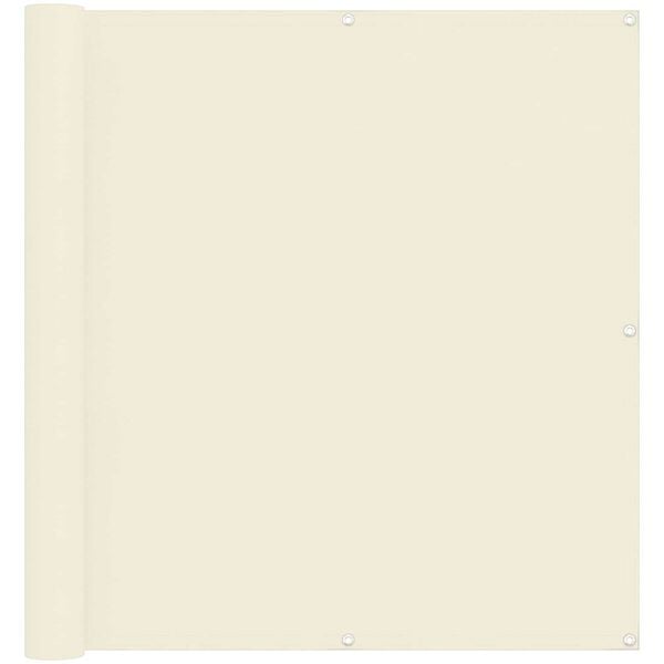 vidaXL Balcony Screen Cream 110 x 300 cm Oxford Fabric