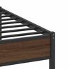 vidaXL Metal Bed Frame without Mattress Brown Oak 200x200 cm