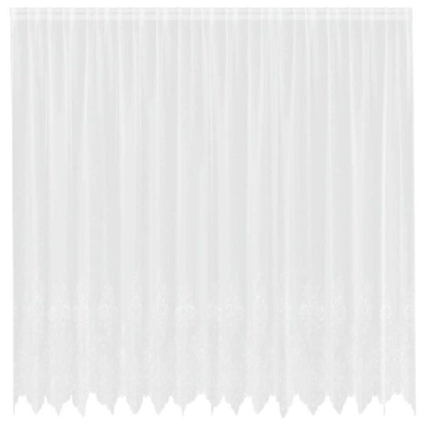 vidaXL Lace Curtain with Curtains Floral White 220 x 400 cm Polyester