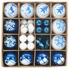 vidaXL Christmas Bauble Set 40 pcs Blue and White Plastic
