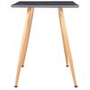 vidaXL Dining Table Grey and Oak 120x60x74 cm MDF