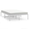 vidaXL Metal Bed Frame without Mattress White 120x190cm