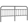 vidaXL Metal Replace Headboard Black 193 cm