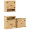 vidaXL 3 Piece Bathroom Furniture Set "Corona" Solid Wood Pine