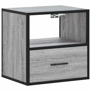 vidaXL Wall-mounted Bedside Cabinet Grey Sonoma 40x31x39.5 cm