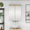 vidaXL Bathroom Mirror Cabinet TULUM Sonoma Oak 60 x 16.5 x 78 cm