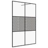 vidaXL Walk-in Shower Wall with Clear ESG Glass 140x195 cm Black