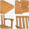 vidaXL Garden Dining Set 5 pcs Brown Solid Teak Wood