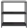 vidaXL Kitchen Storage with Shelf Black 90 x 50 x 92 cm Steel