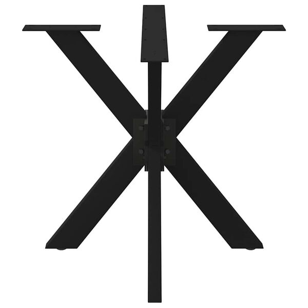 vidaXL Dining Table Leg Spider Shape Black 85x85x(72-73) cm Steel