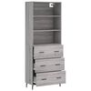 vidaXL Highboard Grey Sonoma 69.5x34x180 cm Engineered Wood