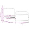 vidaXL Bed Frame Without Mattress 100x200 cm Sonoma Oak Engineered Wood