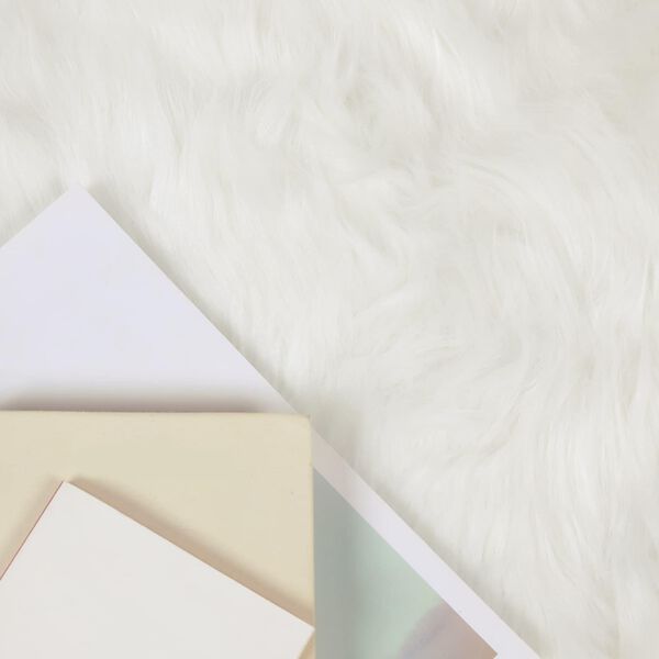 vidaXL Faux Sheepskin Rug Tafalla White 120 x 170 cm Polyester