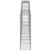vidaXL Arched Gabion Baskets 9 pcs 400x30x100/120 cm Galvanised Iron