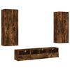 vidaXL 5 Piece TV Wall Units Smoked Oak Engineered Wood