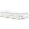 vidaXL Bed Frame without Mattress White Solid Wood 90x200 cm