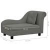 vidaXL Dog Sofa with Pillow Dark Grey 83x44x44 cm Plush
