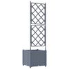 vidaXL Garden Planter LiGht Grey 40 x 40 x 143 cm Steel