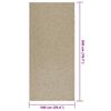 vidaXL Rug ZIZUR Beige 100x200 cm Jute Look Indoor and Outdoor