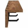 vidaXL Wall-Mounted Coat Rack Old Wood 40 x 10.5 x 10.5 cm