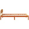 vidaXL Bed Frame with Headboard Wax Brown 100 x 200 cm Solid Pine Wood