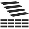 vidaXL Stair Treads 16 pcs 100 x 25 x 2 cm Black Solid Beech Wood
