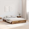 vidaXL Storage Bed Frame Old Wood 140 x 200 cm Engineered Wood