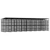 vidaXL Outdoor Dog Kennel with Roof Steel 16,59 m&sup2;