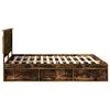 vidaXL Bed Frame Smoked Oak 180 x 200 cm Solid Pine Wood
